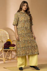 Multicolor Women Kalamkari Long Kurta
