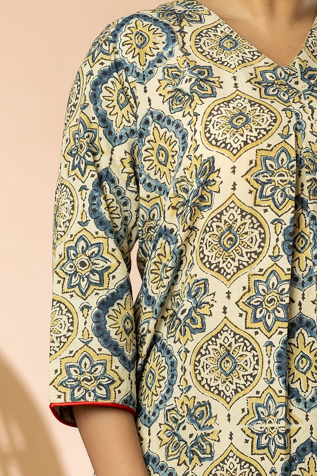 Kora Women Ajrakh Long Kurta