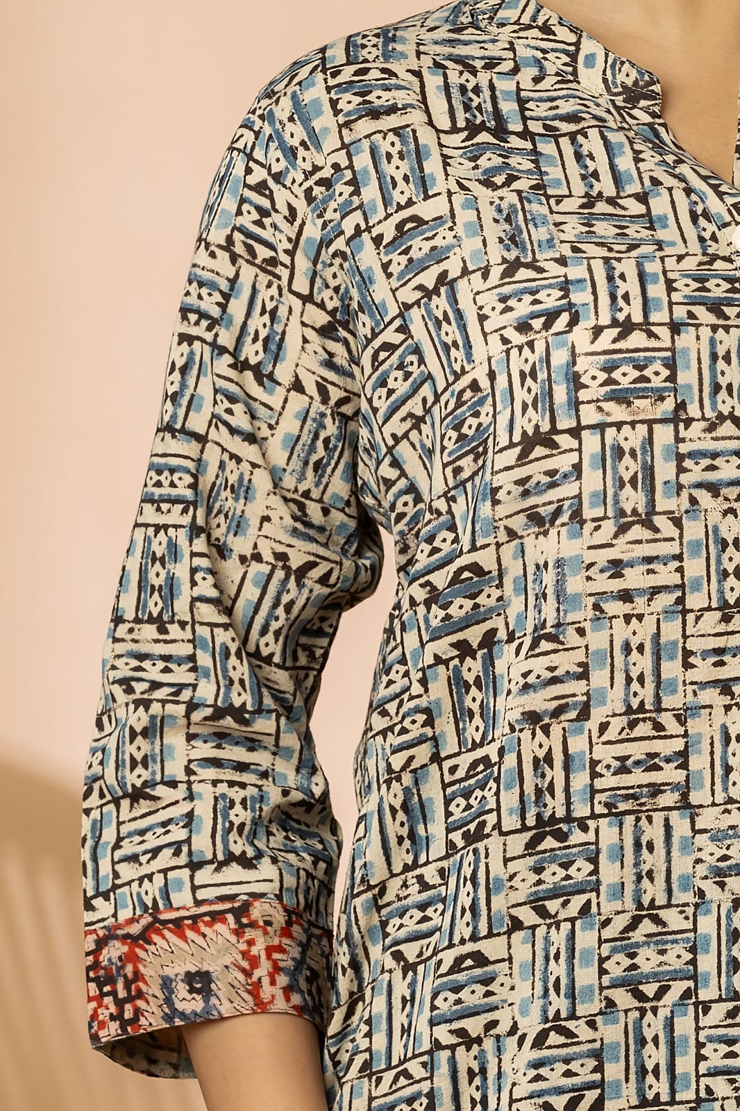 Indigo Women Kalamkari Long Kurta