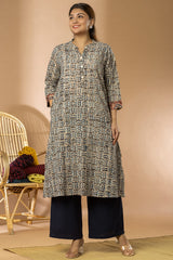 Indigo Women Kalamkari Long Kurta